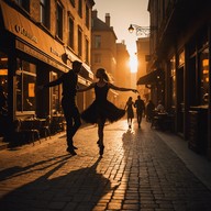 intense cityscape tango encounter