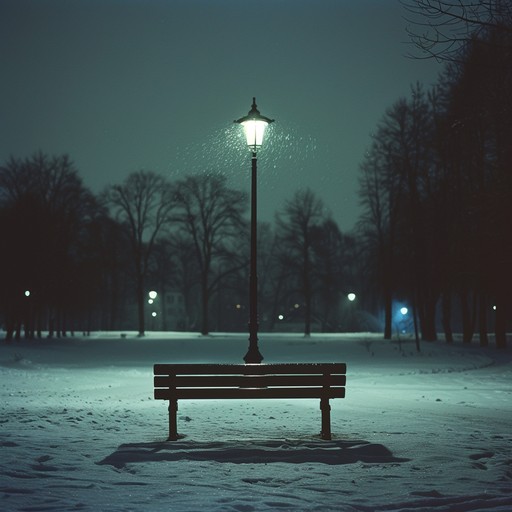 An acoustic guitar melody full of haunting, poignant notes, evoking the silent, frosty air of a solitary winter's night. The piece is slow and introspective, dominated by minor chords and layered with a soft reverb that amplifies the sense of isolation and deep personal reflection.