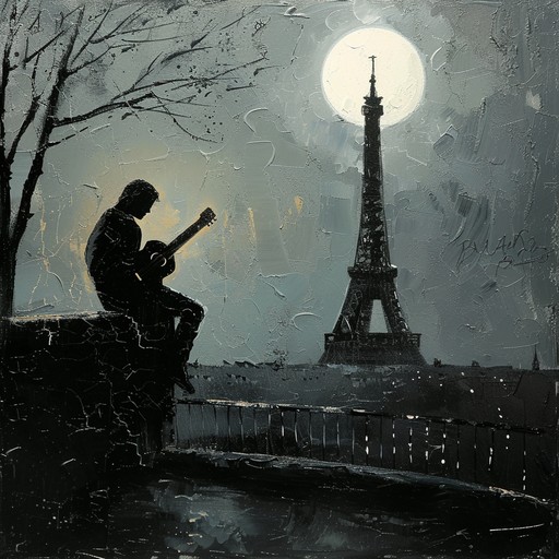 This piece should encapsulate the essence of a whimsical, romantic night in paris, complete with the imagery of moonlit cobblestones and a serene, intimate atmosphere. The music should sway like a slow dance, with graceful transitions and a touch of nostalgia.