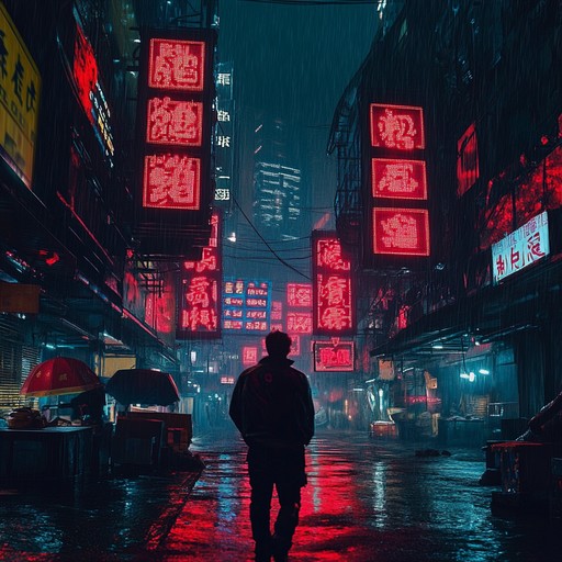 Immerse in an electrifying instrumental journey through a neon lit metropolis, where frantic synth melodies intertwine with distorted industrial sounds, embodying the tension of a high tech dystopian world on the brink of collapse.