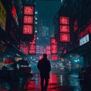 anxious cyberpunk soundscapes with pulsating beats and dystopian overtones