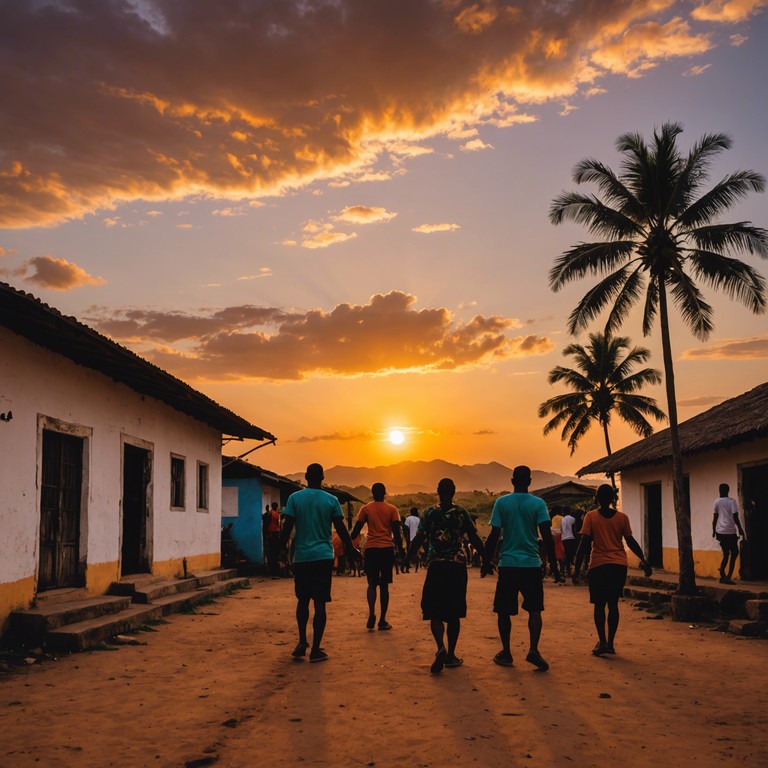 This instrumental track captures the lively essence of brazilian sertanejo music, featuring a playful melody that evokes images of a festive sunset gathering among friends in the rural heartlands of brazil. The sounds are inspired by traditional folk rhythms, updated with a modern twist to keep listeners engaged and tapping their feet.