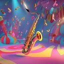 a passionate saxophone journey through a lively circus setting.