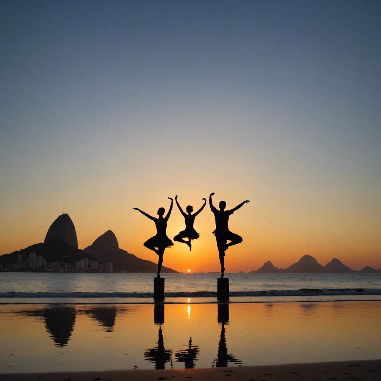 Imagine being in the heart of rio as the sun sets, the streets filling with the sounds of samba, the air alive with excitement and the vibrant colors of the festivities captivating your senses. This track embodies the atmosphere of a carnival party at dusk, pulling you into the dance with every beat.