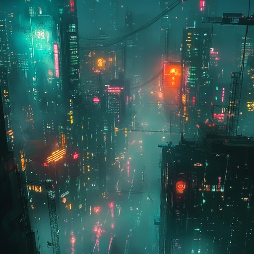 A mysterious and electronic instrumental piece that invites listeners into a futuristic cityscape under the cover of night. Synthetic pulses and ambient drones intertwine to create an atmosphere of suspense and curiosity, leading the listener through dark alleys and neon lit streets.