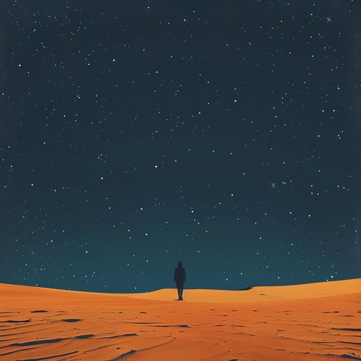 Transport listeners on a mystical journey through the endless desert under a starlit sky, full of mirages, and immersive tribal rhythms that paint vivid images of ancient mysteries and ethereal landscapes.