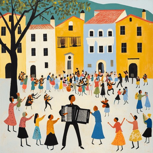 An energetic instrumental polka featuring lively accordion melodies and rhythmic beats, capturing the essence of a joyful village festivity that inspires listeners to dance and celebrate together.