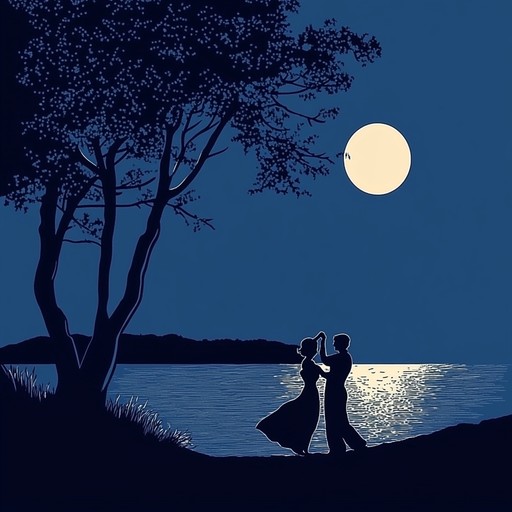 This piece features calm, elegant rhythms with serene melodies to create a graceful, moonlit tango dance, highlighting tranquility and connection.