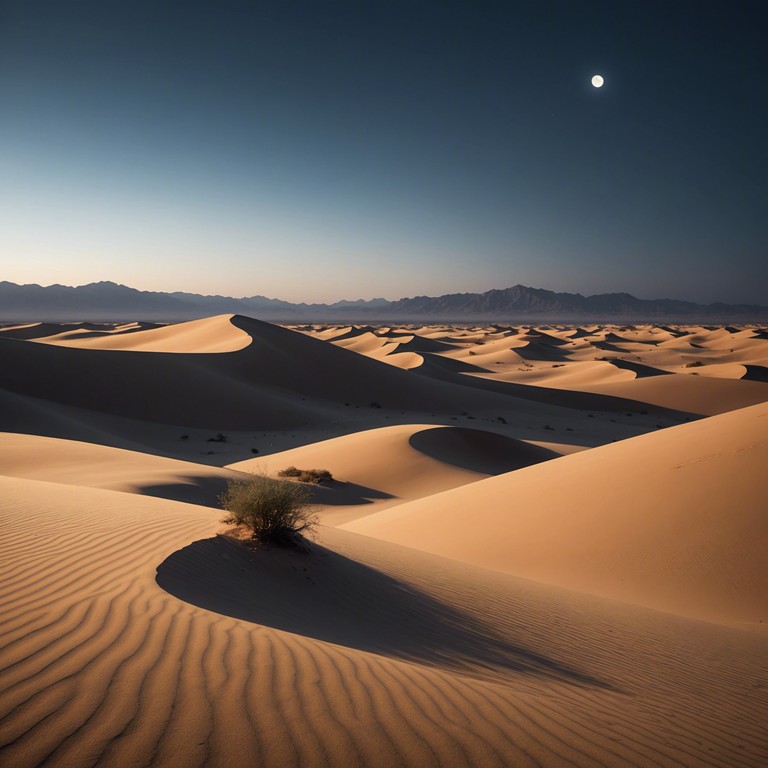 On a moonlit night, a melody spun from the strings of an oud fills the air, weaving a tapestry of sound that celebrates the romance and mystery of the middle east. The music subtly builds a deep connection with the cultural richness and undying spirit of ancient nomadic stories.