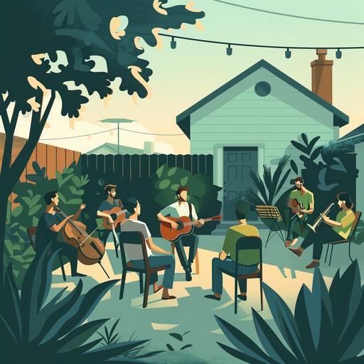 This composition captures the essence of a joyful summer day spent with friends and family in the backyard. The banjo leads with lively, toe tapping rhythms while the fiddle and mandolin add a layer of melodic embellishments. Perfect for evokes laughter, dancing, and the carefree spirit of summer.