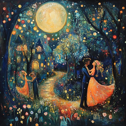 This exciting instrumental piece captures the essence of a secret dance held in an enchanted garden at midnight. Lush violin melodies intertwine with a rich orchestral backdrop, creating a tapestry of sound that is both exhilarating and enchanting. The waltz flows through moments of gentle charm and heart pounding excitement, making listeners feel as though they are part of an intriguing story steeped in secrecy and allure.