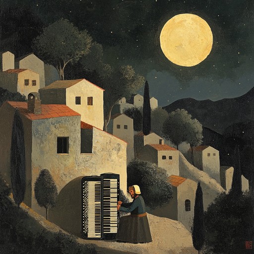 A delicate chalga instrumental track featuring serene melodies that evoke the warm, nostalgic feel of a tranquil balkan evening. Light, flowing rhythms gently carry the whispers of a moonlit night, creating a serene and heartwarming soundscape.