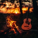 warm melodies evoking a peaceful summer campfire scene