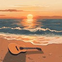 a gentle bossa nova instrumental evoking a serene beach evening.