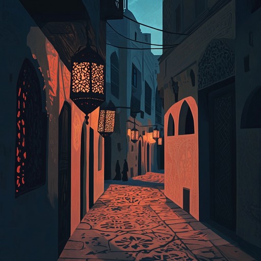 An instrumental piece that evokes tension and intrigue as one navigates the winding alleys of a middle eastern bazaar, filled with mysterious whispers and hidden corners.