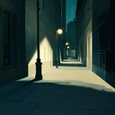 anxious beats echo through desolate city streets at midnight.