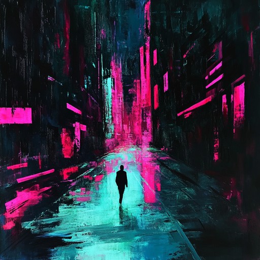 This cyberpunk track melds assertive synths with driving rhythms, producing a high energy soundtrack to a daring nocturnal pursuit in a neon lit cityscape. The music builds with tension and a relentless pace, symbolizing perseverance and triumph.