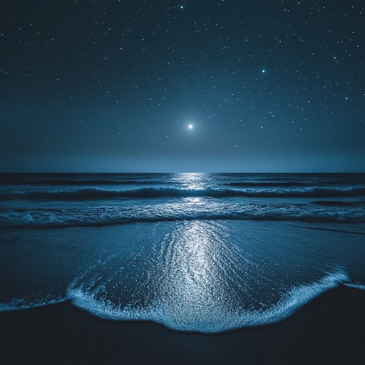 Imagine a serene beach at night, the stars twinkling above and the ocean gently lapping at the shore. This instrumental track uses a combination of calm, soothing synths and subtle glitter effects to create an otherworldly chill vibe. It's as if each note is a droplet of moonlight falling into the tranquil sea, offering a peaceful escape perfect for relaxation or introspection.