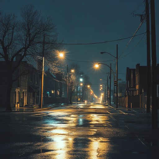 An emotional instrumental reggaeton piece featuring a slow tempo, haunting melodies, and deep basslines that convey feelings of loneliness and reflection during a rainy night.