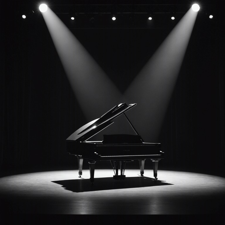 A touching and melancholy piece that depicts the emotional journey of a seasoned performer giving their final bow in an empty theater, under a single dim spotlight. The music conveys a sense of finality, nostalgia, and poignant solitude, capturing the heartache of farewells and the bittersweet nature of endings.