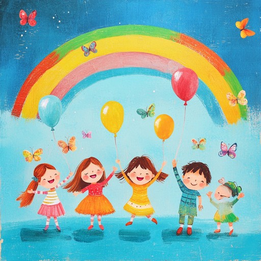 A lively and cheerful composition featuring upbeat melodies and rhythms that evoke the joy and wonder of childhood, encouraging children to dance, play, and let their imaginations soar.