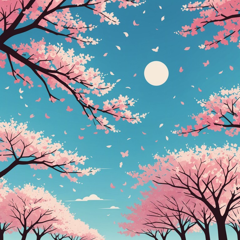 A subtly crafted soundtrack that invites listeners to a peaceful visual journey of blossoming sakura trees, gently swayed by a calming breeze. Designed to enhance focus and relaxation during moments of reading or meditation.