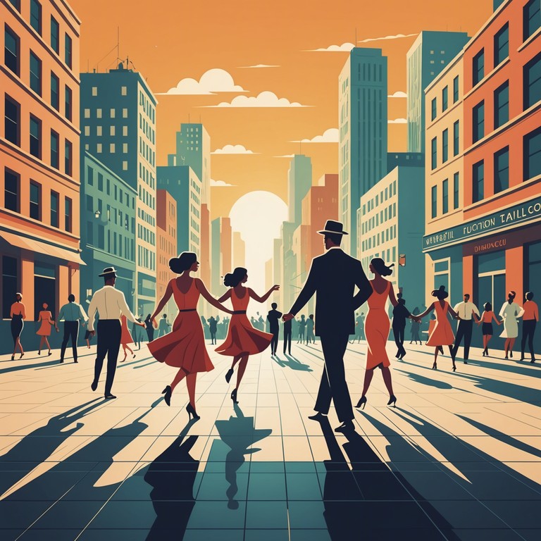 Imagine a bustling city festival where everyone is dancing to a modern version of tango, where traditional rhythms meet contemporary energy to create a memorable musical experience