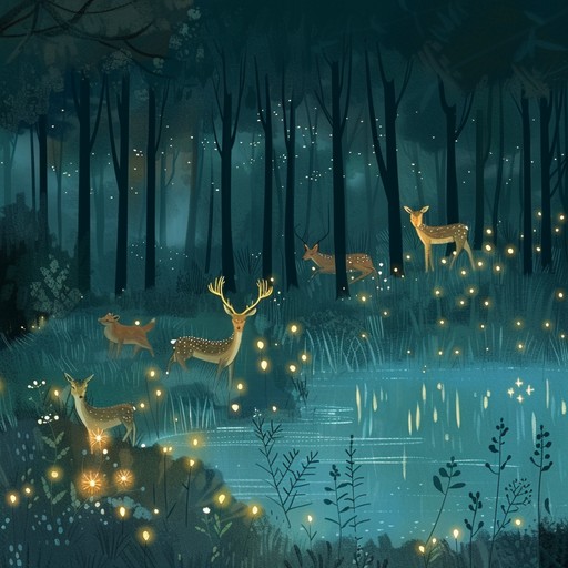 Experience the gentle magic of a woodland fairytale with soft, enchanting tunes. The music features playful melodies from a xylophone accompanied by tranquil sounds of woodland creatures. Perfect for calming children before bed, this track evokes a serene forest adventure.