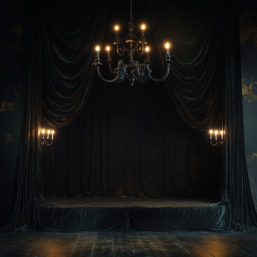 This track combines the vintage charm of cabaret with a foreboding and menacing atmosphere. The piano leads the melody, backed by ominous strings and subtle accordion, creating an unsettling feel reminiscent of a haunted, bygone era. Bring listeners to a shadowy cabaret where secrets are whispered, and danger lurks in every corner.