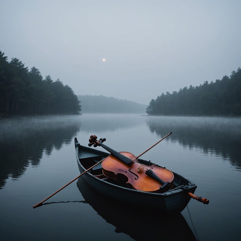 A sinewy piece where orchestral strings draw shadows over imaginary still waters, creating a sense of lurking danger and unresolved mysteries. Each note dips like a footstep into an eerie pond, conjuring the darkness beneath the surface