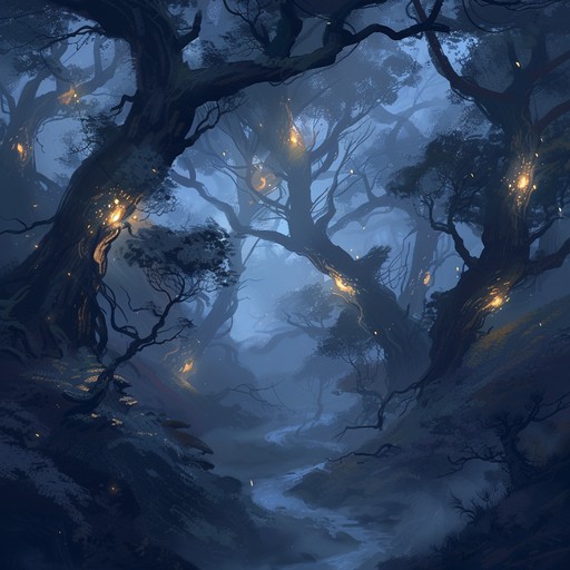 This piece transports listeners to an ethereal, enchanted forest filled with mystical creatures and magical energy. The symphonic arrangements flow like a river through the ancient trees, with cascading strings and ethereal woodwinds. The presence of celestial harp melodies adds an otherworldly touch, creating a serene yet intriguing soundscape.