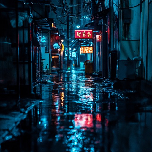 An intense instrumental future bass piece featuring gritty synths, deep basslines, and powerful drums, capturing the raw energy of urban nights.