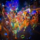 festive fusion of carnival and cosmic dance beats