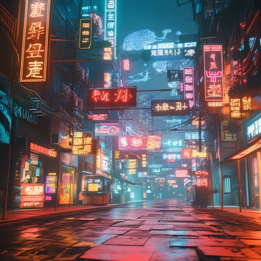 A swirling commotion of electric beats and synth layers, capturing the frenetic and anxious energy of a bustling city night. Fast paced, hypnotic, and tense with a touch of nostalgia.