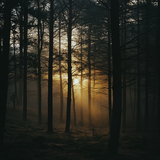 An instrumental journey blending soft ambient sounds with experimental textures to evoke the peaceful atmosphere of a silent forest at twilight.