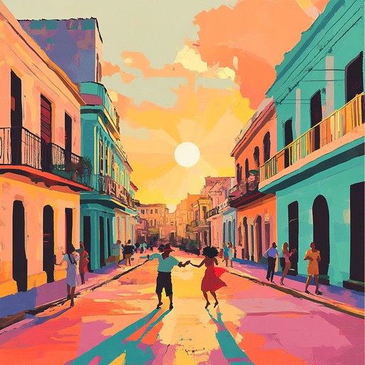 A joyful instrumental soul piece that combines smooth melodies with vibrant cuban percussion, evoking a carefree stroll through tropical streets at sunset.