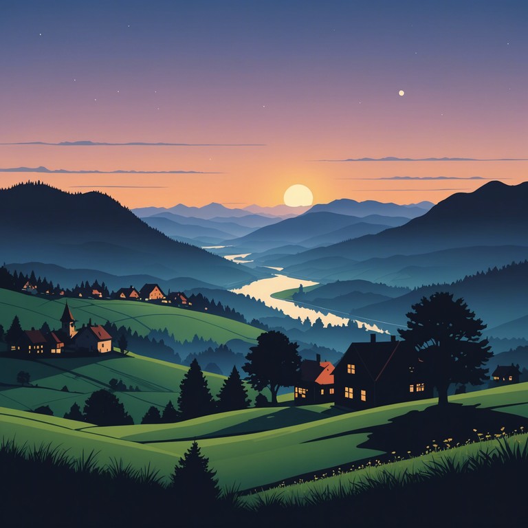 This serene melody encapsulates the gentle essence of a tranquil bavarian evening, weaving traditional german schlager with mellow, soothing tones ideal for relaxation. The soundscape features a lilting accordion melody that speaks of peace and restful moments under a twilight sky.