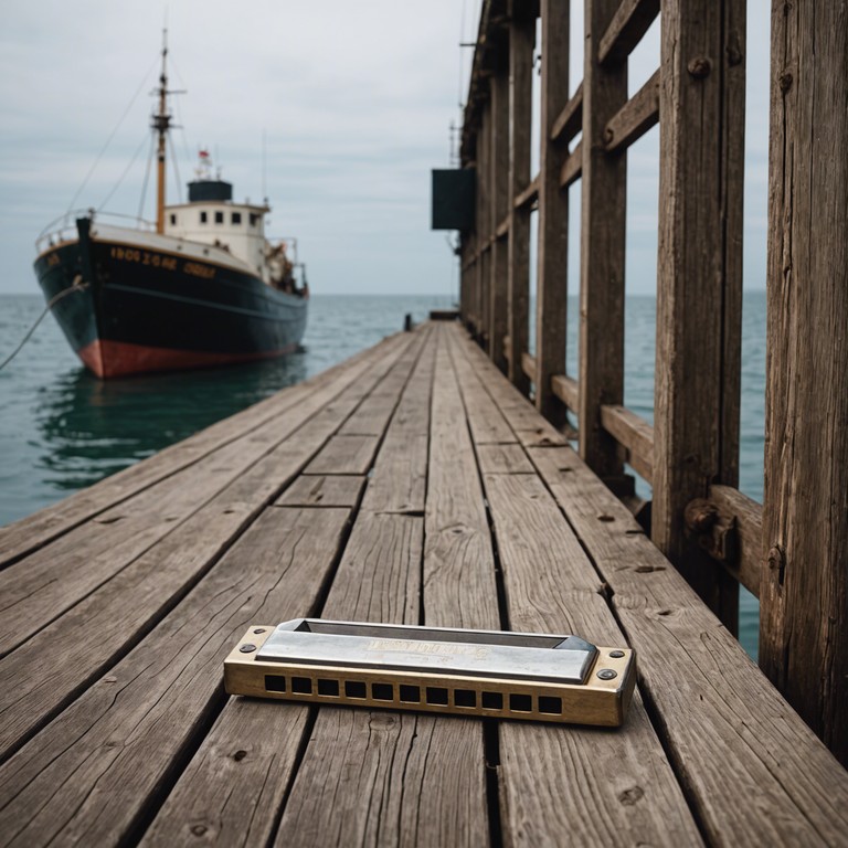 Echoes of the ocean uses the harmonica to draw listeners into the vast, tranquil embrace of the sea, evoking the silent stories whispered by the waves and the enduring spirit of the naval adventurers. It's a musical voyage that connects the past with the present, inviting a quiet contemplation of nature's rhythms and the sailors’ lives intertwined with them.