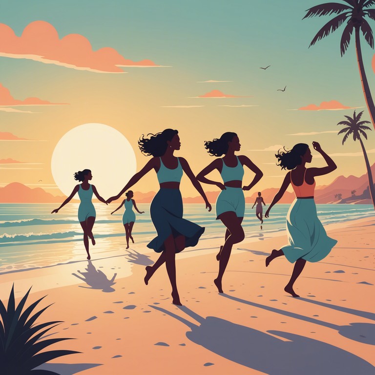 Imagine a vibrant sunrise on a picturesque beach, where the energy of rumba rhythms blends seamlessly with the tropical morning air to create an uplifting musical experience. The song features dynamic percussion patterns that capture the essence of a festive morning festivity.