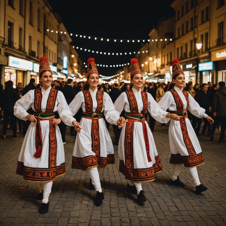 This track melds traditional bulgarian musical elements with the modern, lively beats of chalga, emphasizing passionate, rhythmic sounds that evoke the spirit of sofia's nightlife. The melody is carried by a dominant gadulka, playing alongside contemporary electronic enhancements, creating a bridge between the old and the new.