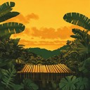 gentle tropical cumbia with soft rhythms and soothing melodies