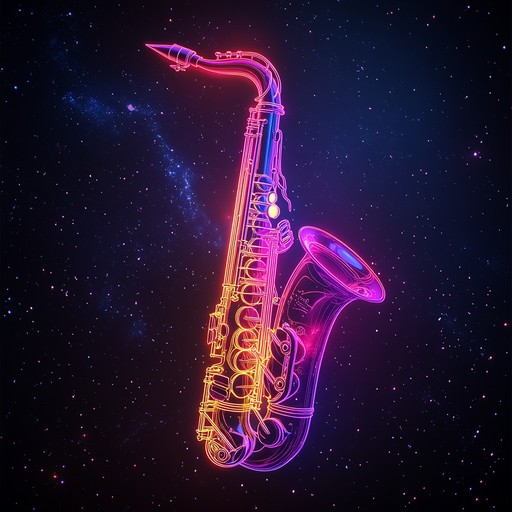 An intoxicating blend of vintage disco beats and sultry saxophone melodies, transporting listeners to an enigmatic dance floor under neon lights.