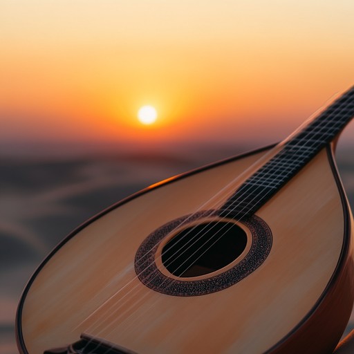 Embrace the dawn at an oasis with uplifting middle eastern motifs played on the oud. Heartfelt rhythms blend tradition and modernity, crafting an inspiring desert tale.