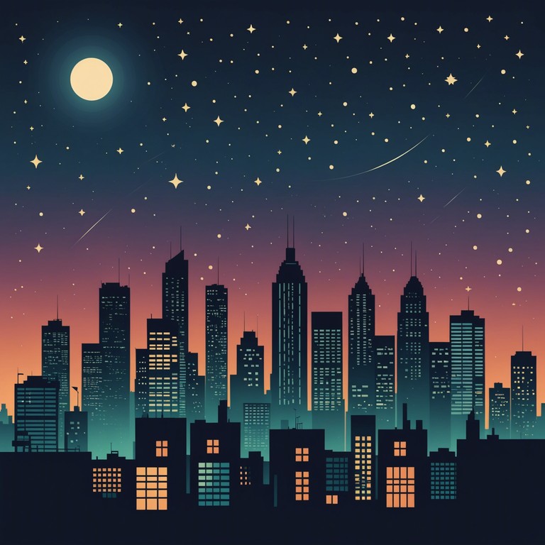 This track blends the soothing tones of a saxophone with rich ambient backgrounds, creating a late night cityscape vibe. The sound encapsulates the contrasting serenity and complexity of a bustling city under the stars, where each note represents a twinkling light or a whispered secret