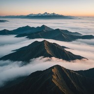 ethereal mountainscape captured in melody