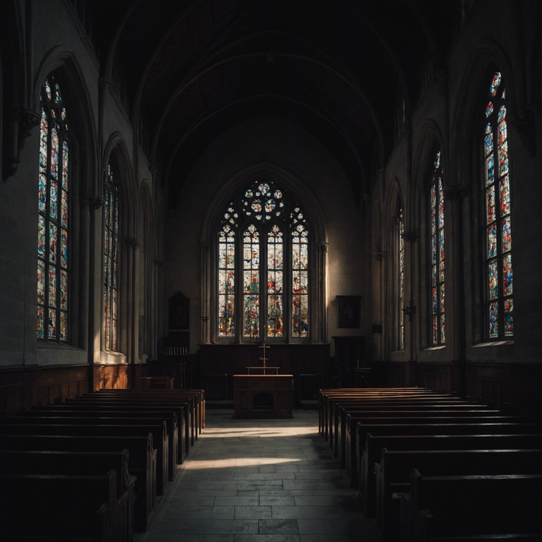 A unique combination of traditional gothic musical elements fused with uplifting melodies creates an enchanting and energizing atmosphere. Minor chords meet major lifts in a dance of darkness and light, skillfully played on a church organ to create a haunting yet hopeful sound.