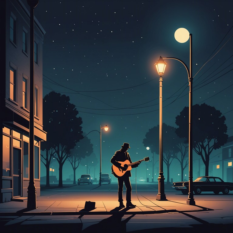 This track features a deeply soulful electric guitar laying down a series of yearning riffs and slow burning solos over a classic slow blues rhythm, evoking a sense of longing and distant memories. The guitar's tone is rich and expressive, perfect for conveying a deep sense of emotion.