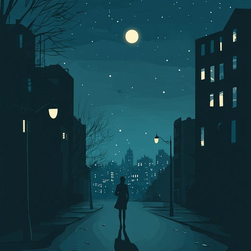 An instrumental lounge track featuring sentimental piano melodies flowing over gentle rhythms, evoking feelings of nostalgia and peaceful contemplation during a serene city night.