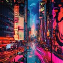 a trippy urban instrumental journey through neon lit cityscapes.