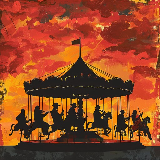 Immerse yourself in the buoyant and spirited world of a vibrant carnival through energetic swing jazz, featuring playful clarinet melodies and bouncy rhythms. This piece captures the joyful and nostalgic feel of a vintage fair, promising to lift spirits and bring delight.